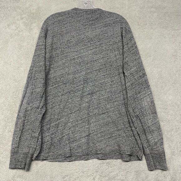 J Crew Shirt Mens Large Gray Henley Cotton Slim Long Sleeve Tee Outdoor Active - Picture 6 of 7